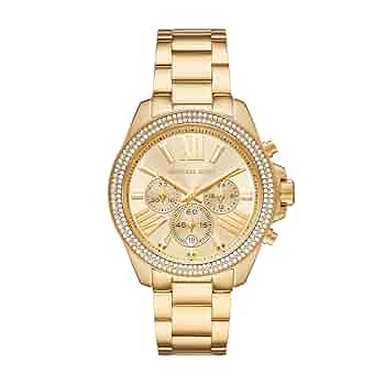 コルチンMK Amazon.com: Michael Kors Wren Chronograph Gold-Tone